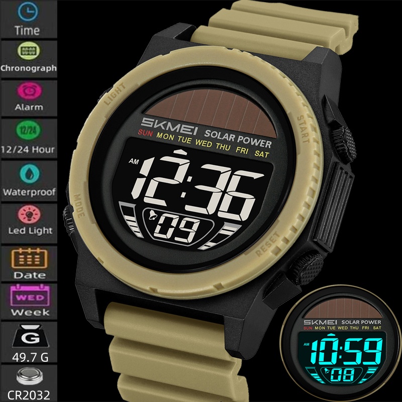 Tide Watch Surf - Skmei Solar Energy Digital Watches forMens