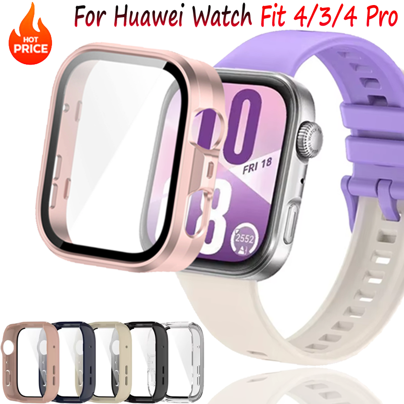 Huawei Smartwatch Watch Fit - Silicone PC Case+Glass For Huawei Watch