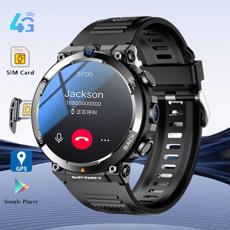Smartwatch Rugged Watches For Men - New Google Play 1.39-inch 4G Network
