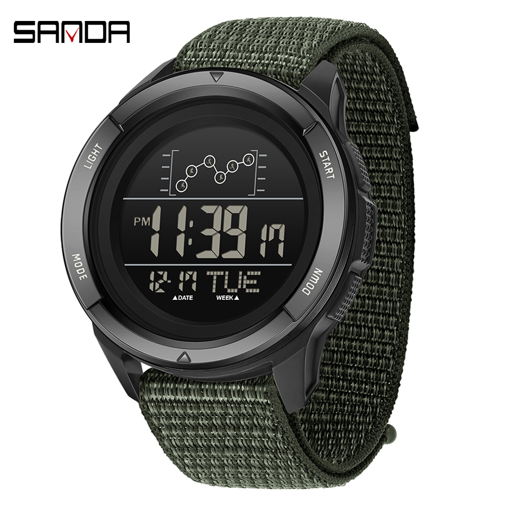 Tide Watch Surf - SANDA Electronic Watch Nylon Strap Digital