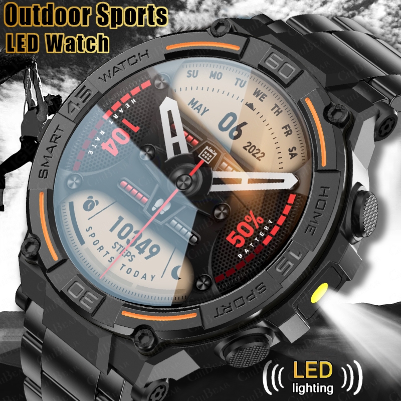 Smartwatch Rugged Watches For Men - Outdoor Military Rugged Smartwatch Men GPS