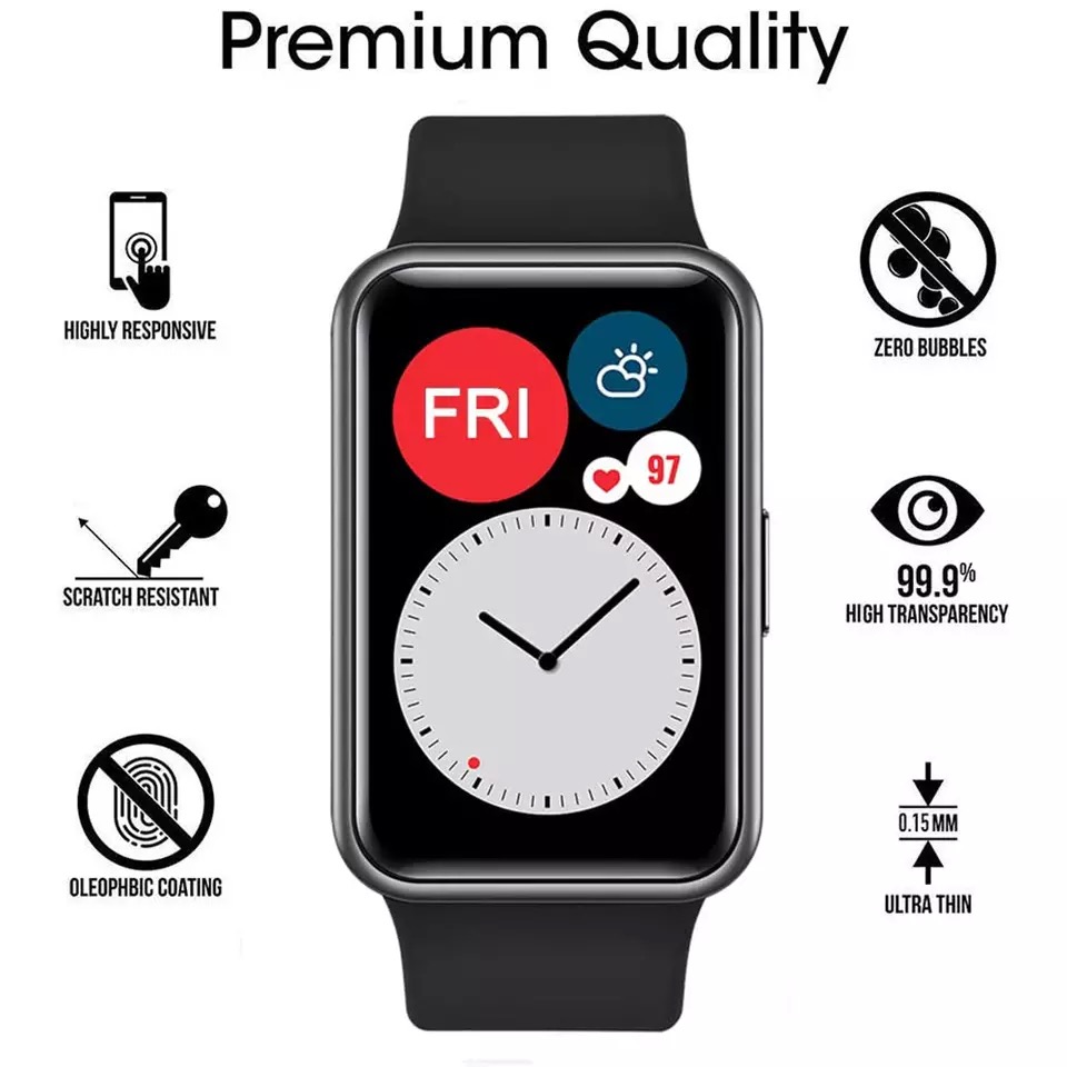 Huawei Smartwatch Watch Fit - Protective Soft Glass For Huawei Watch