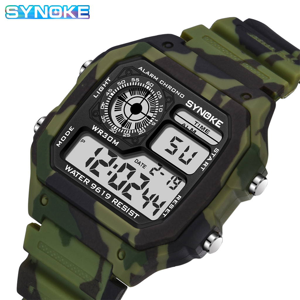 SYNOKE Outdoor Military Digita - Tide Watch Surf recension och pris