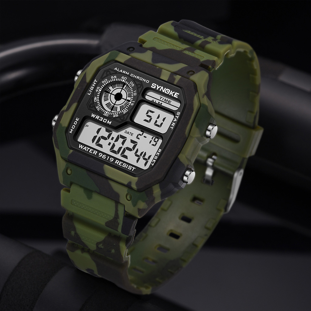 SYNOKE Outdoor Military Digita - Tide Watch Surf recension och pris