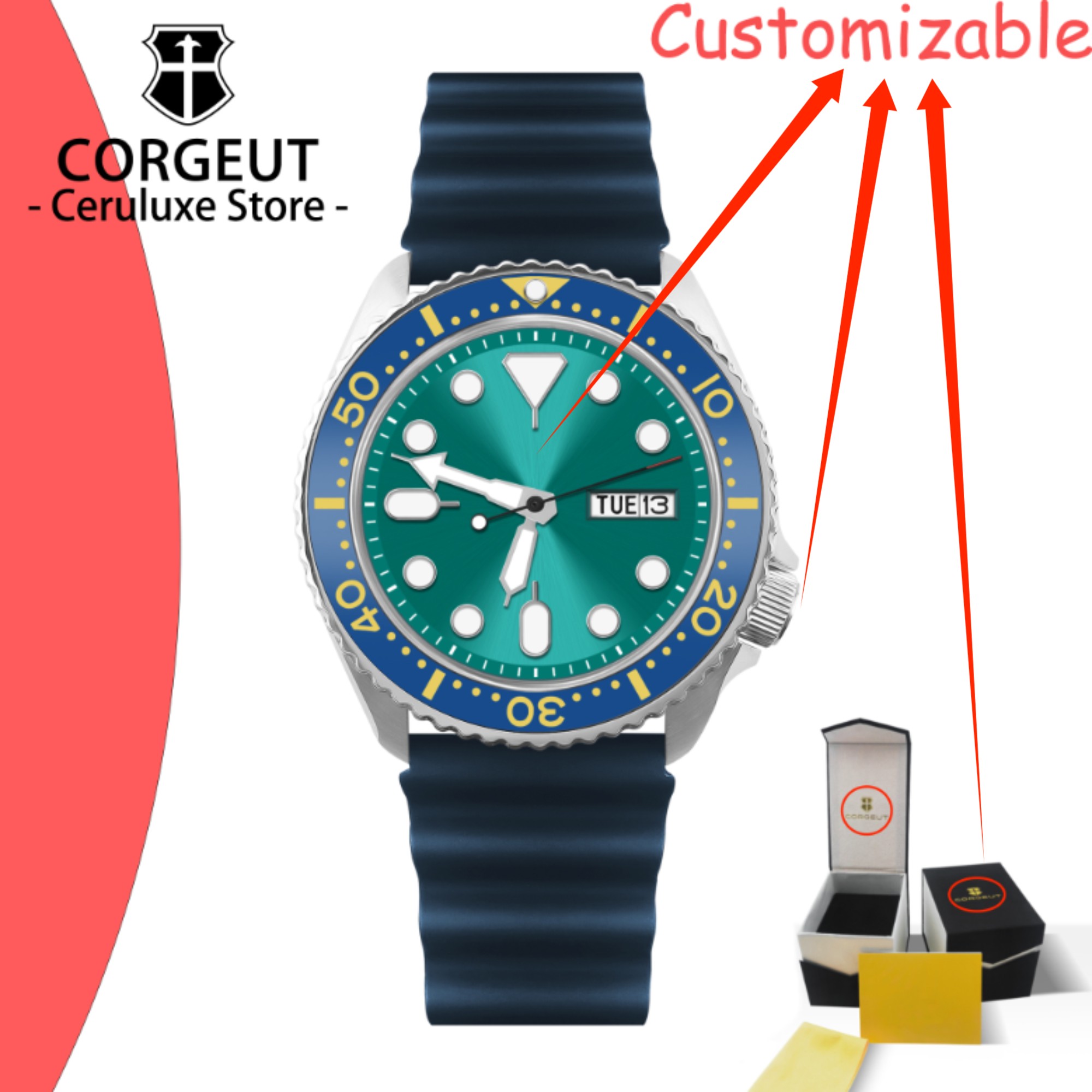 CUSTOM Logo Vintage Diver Watc - Waterproof Diving Watch recension och pris