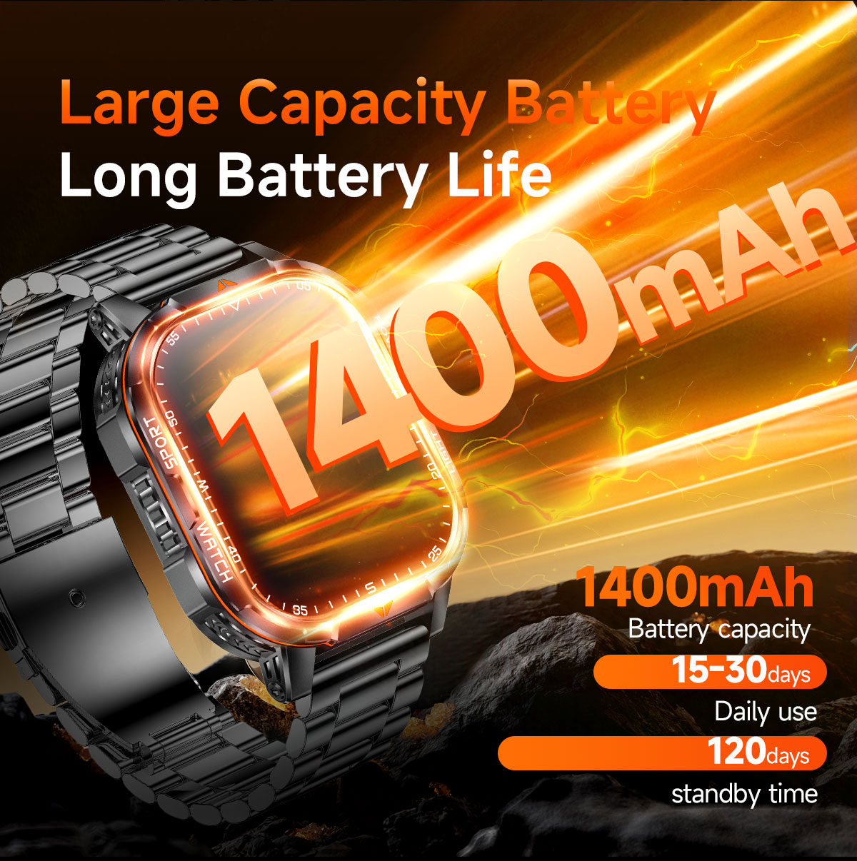 2026 New 1400mAh Super Large B - Smartwatch Professional Watches For Men recension och pris