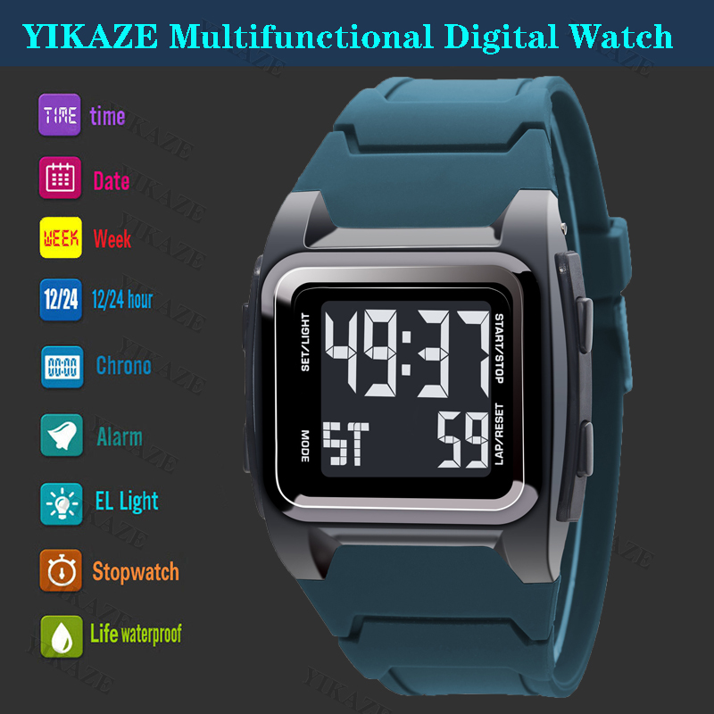 YIKAZE Men's Digital Watch 50M - Tide Watch Surf recension och pris
