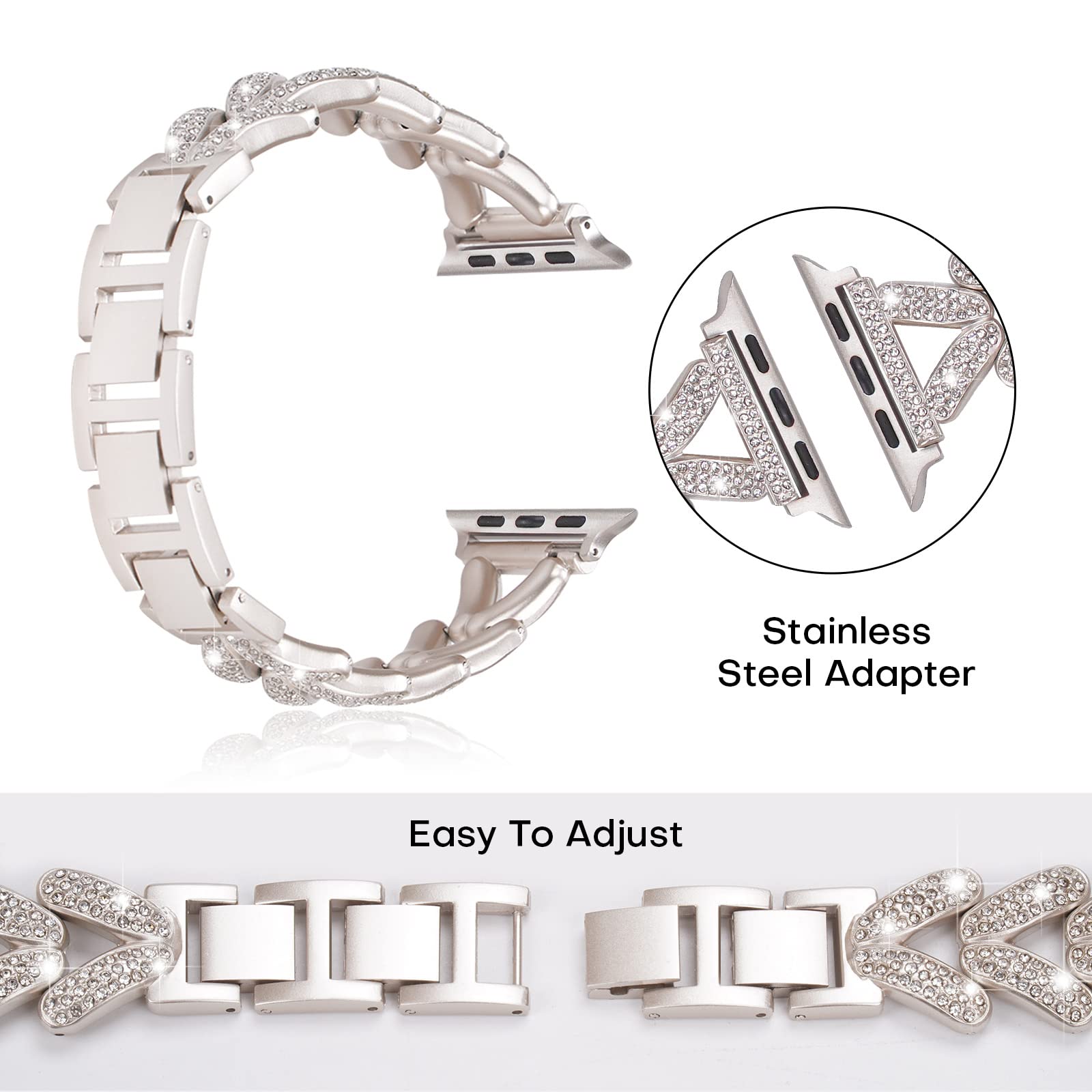 Bling Band for Apple Watch Str - Smartwatch Slim Watches For Men recension och pris