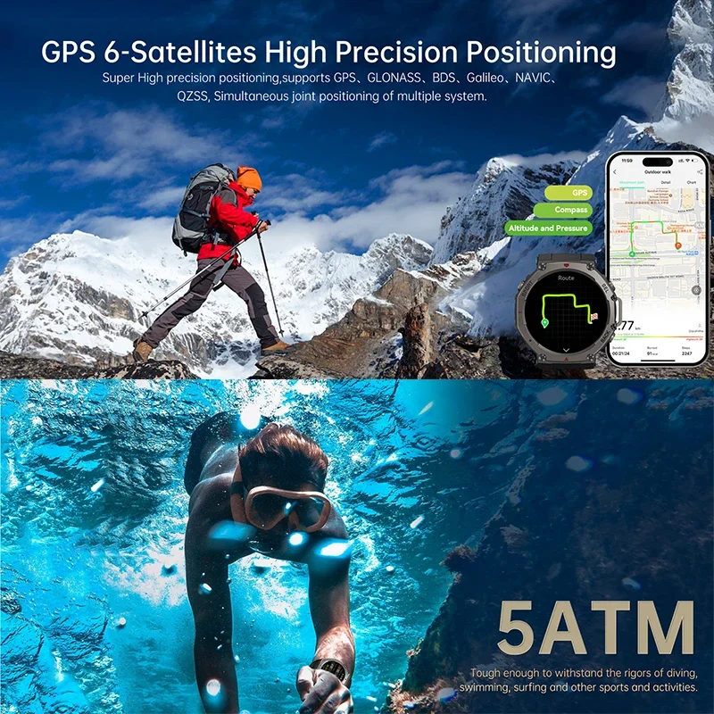 2026 New Military DM58 GPS Sma - Smartwatch Professional Watches For Men recension och pris
