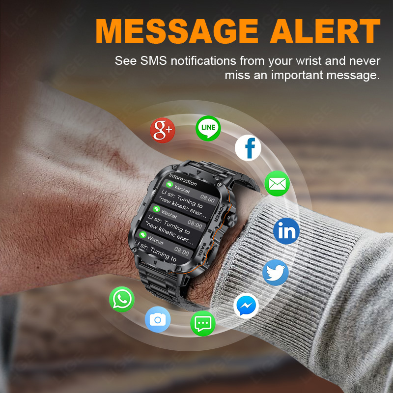LIGE 2025 Rugged Military Smar - Smartwatch Rugged Watches For Men recension och pris