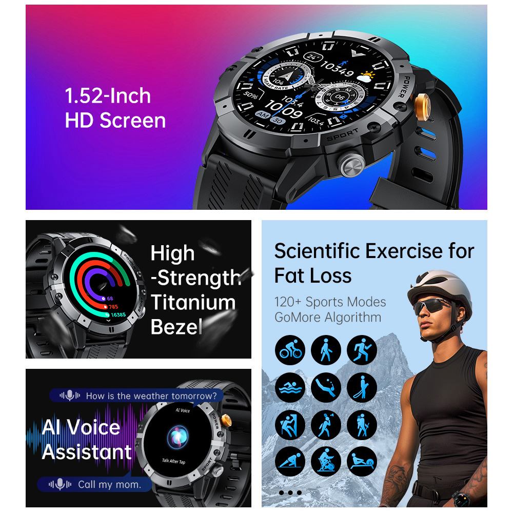 Outdoor Military Smart Watch B - Watch Iwo recension och pris