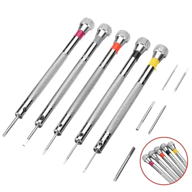 5pcs/set 0.8-1.6mm Steel Screw - Watchmaker Screwdriver recension och pris