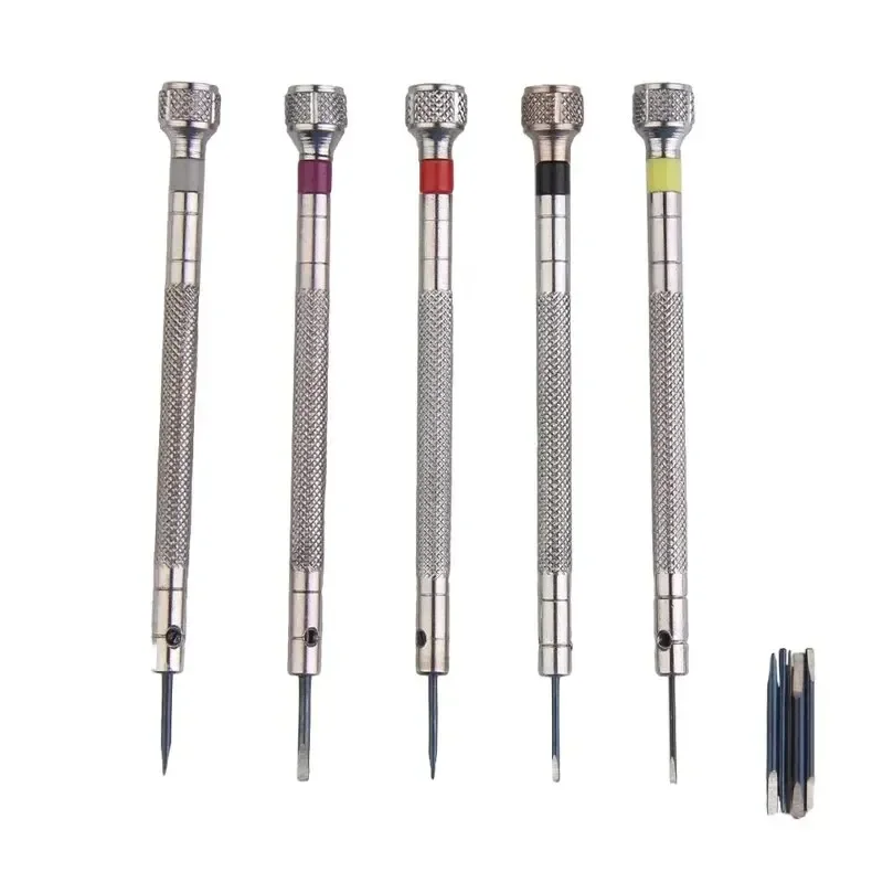 5pcs/set 0.8-1.6mm Steel Screw - Watchmaker Screwdriver recension och pris