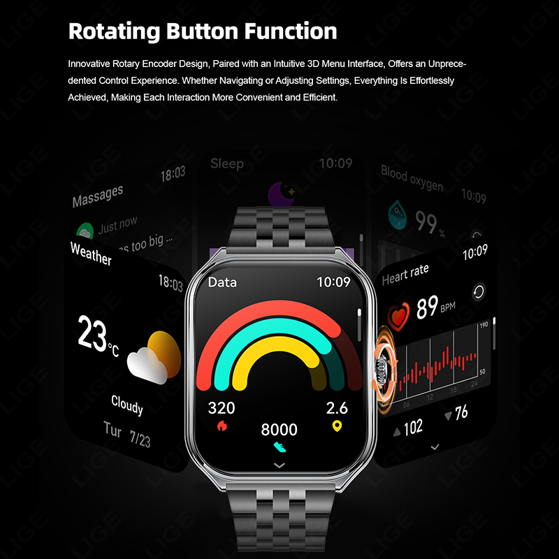 LIGE Fashion Ultra-Slim Amoled - Smartwatch Slim Watches For Men recension och pris