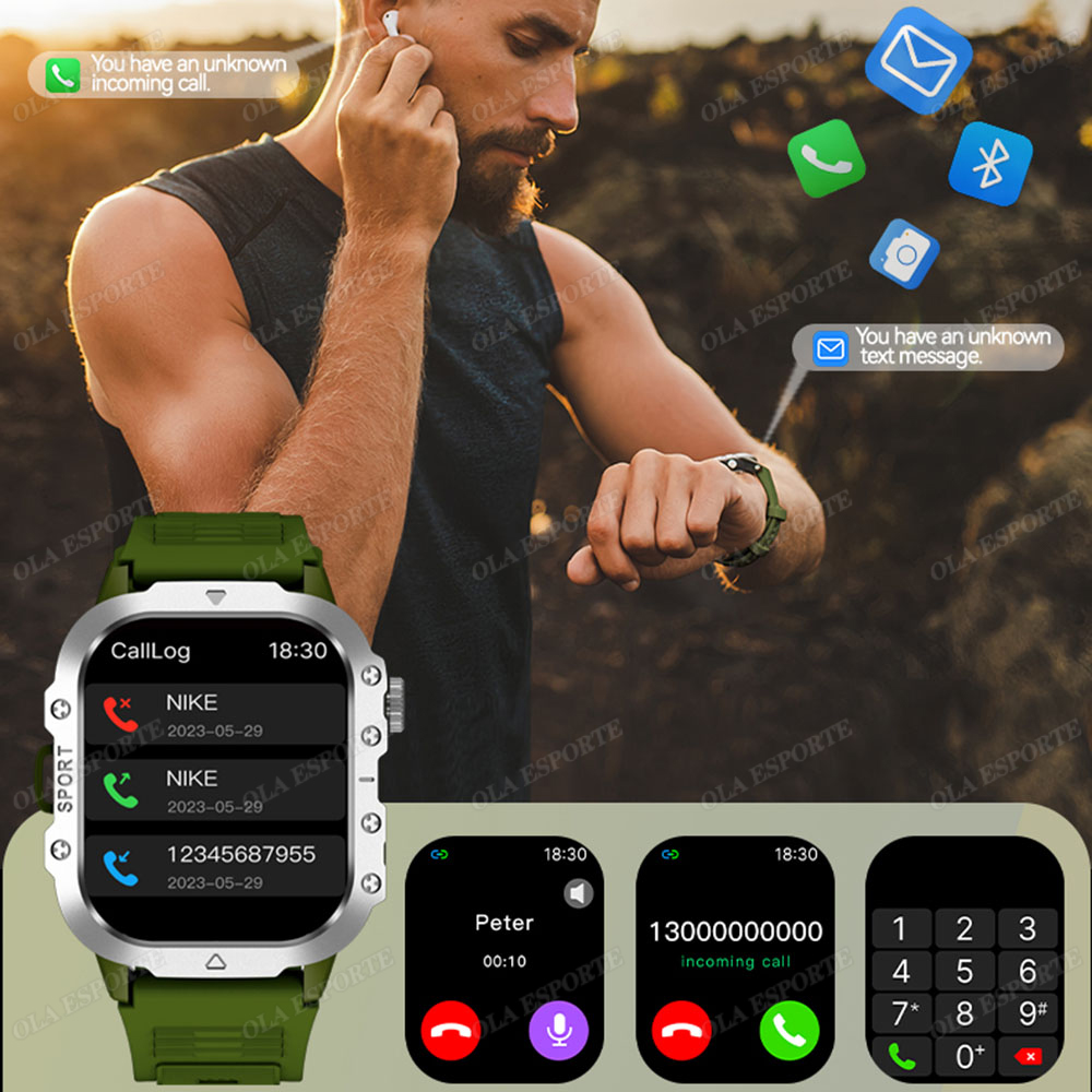 New Rugged Military Flashlight - Smartwatch Rugged Watches For Men recension och pris