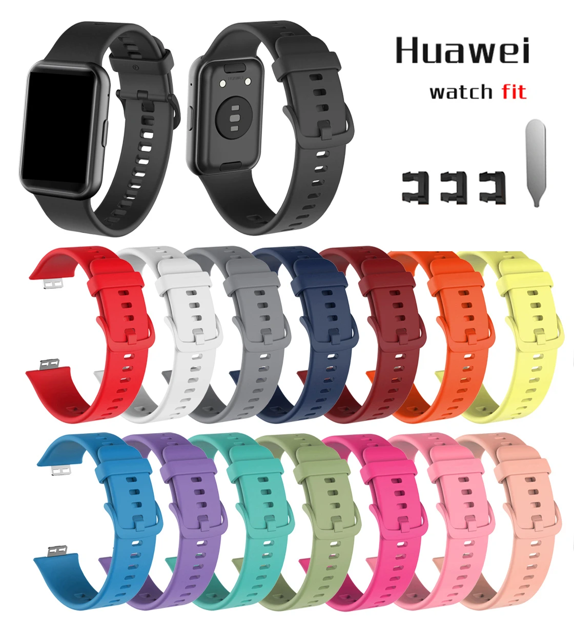 Silicone Band For huawei watch - Huawei Smartwatch Watch Fit recension och pris