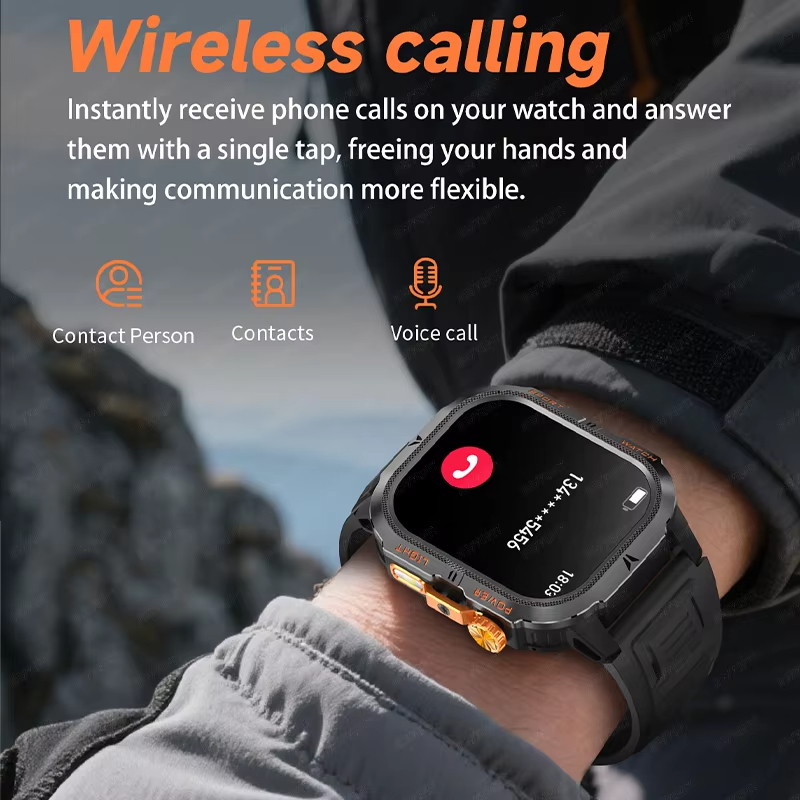 2026 Rugged 1200mAh big Batter - Smartwatch Rugged Watches For Men recension och pris