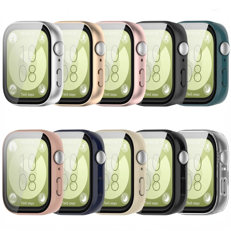 PC Case+Tempered Glass For Hua - Huawei Smartwatch Watch Fit recension och pris