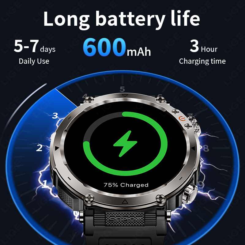 New Military Outdoor Smartwatc - Smartwatch Watches For Men recension och pris
