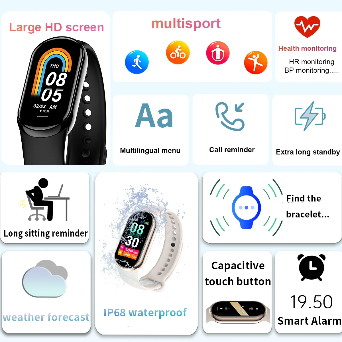 New Original Small M8 Band Sma - Smartwatch Professional Watches For Men recension och pris