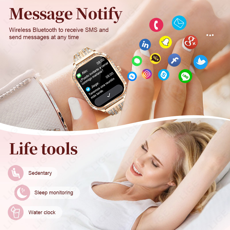 LIGE Smart Watch Women Waterpr - Smartwatch Digital Watches For Women recension och pris