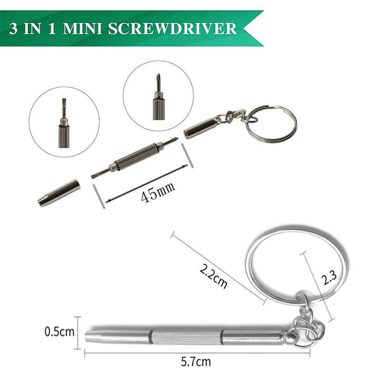 1/2/10pcs Mini 3 in1 Screwdriv - Watchmaker Screwdriver recension och pris