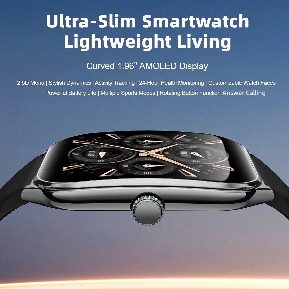 Fashion Ultra-Slim Amoled Smar - Smartwatch Slim Watches For Men recension och pris