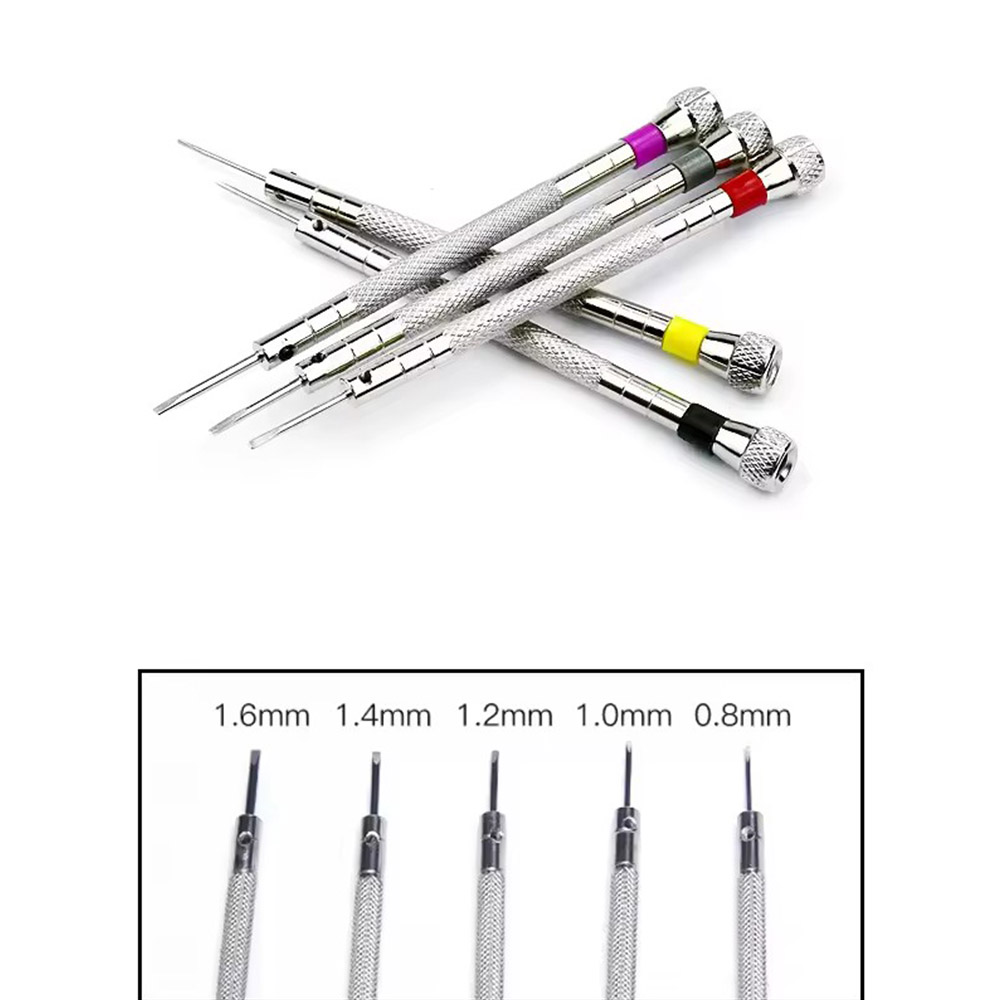 5pcs/set 0.8-1.6mm Steel Screw - Watchmaker Screwdriver recension och pris