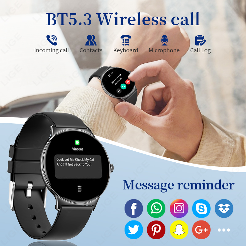 LIGE Ultra Thin Fashion Smart  - Smartwatch Watches Gift For Women recension och pris