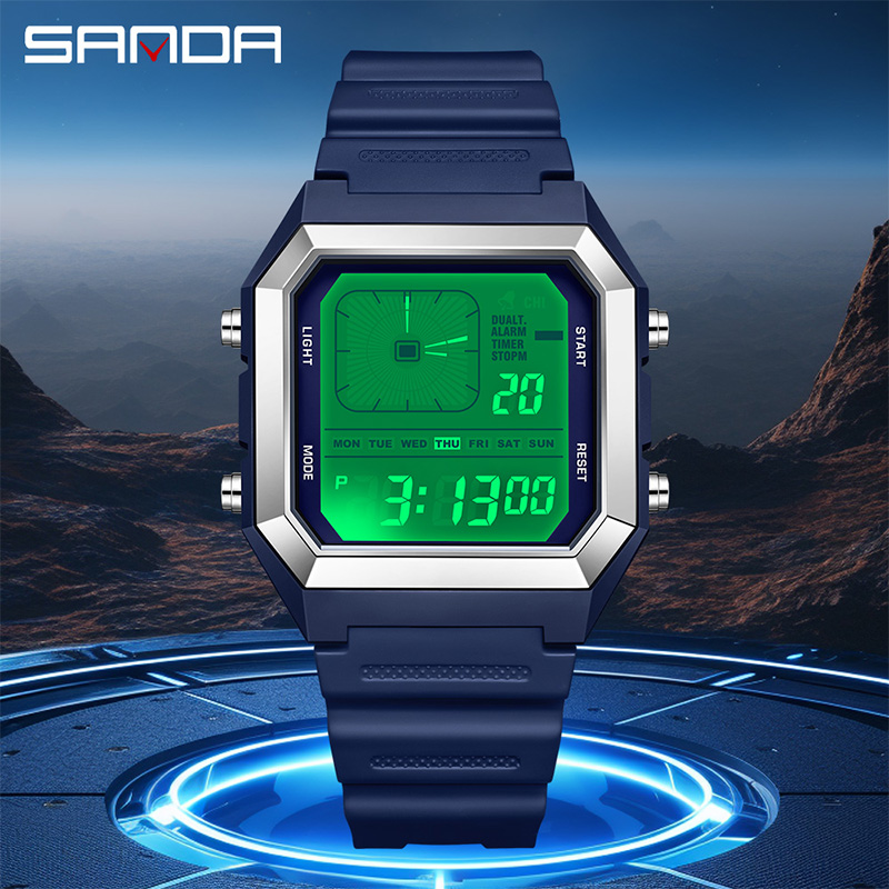 SANDA 6307 New Men's Digital M - Tide Watch Surf recension och pris